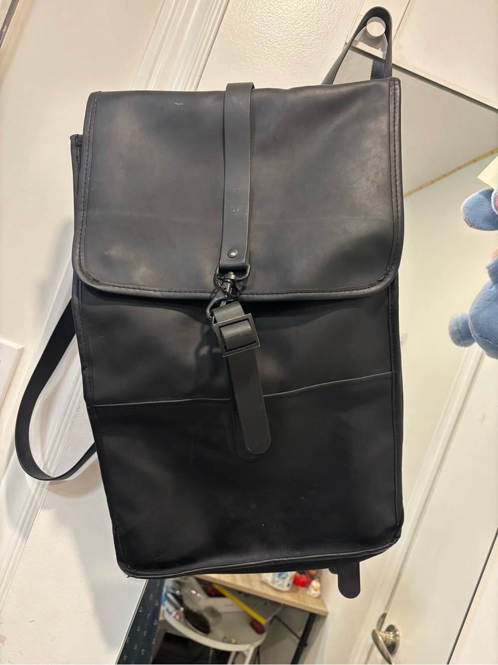 Black Minimalist unisex  Backpack - Sleek Everyday Carry